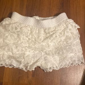 White kids shorts
